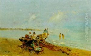 Escena De Pescadores by Jose Navarro Llorens