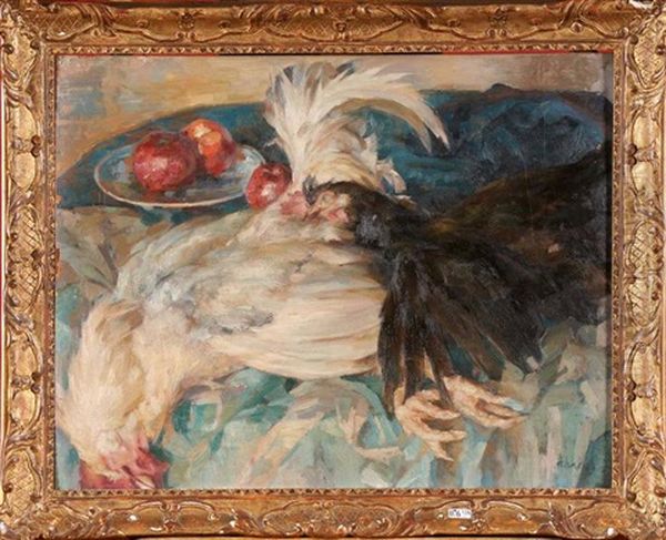 Nature Morte Au Coq Et Aux Pommes - view 1
