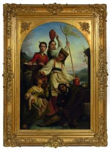 Paysannes Italiennes Accueillant Des Voyageurs