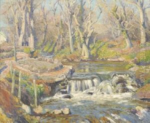 Rivescape With Rapids by Samuel John Lamorna Birch