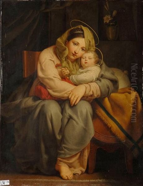 Vierge A L'enfant Ou Affection Et Repos - view 1
