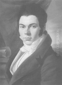 Portrait D'un Compositeur En Buste De Trois-quarts Vers La Droite, Le Visage Presque De Face, En Redingote Bleue