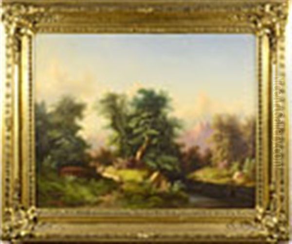 Mountain Landscape With Staffage - view 1