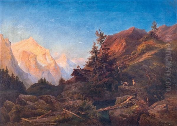 Romanticka Krajina (motiv Z Alp) - view 1