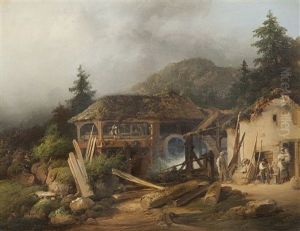 Countryside With Mountain's Saw Mill