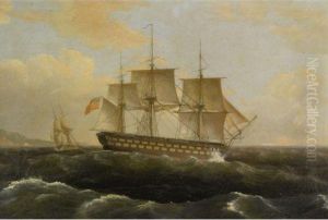 U.s. Frigate President by Thomas Birch