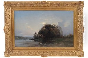 Barbizon Landscape by Francois Henri Nazon