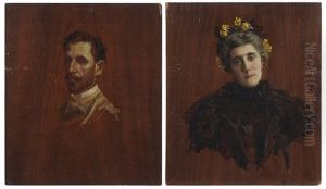 Pair Of Portraits by Charles Frederick Neagele