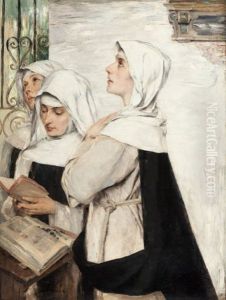 Three Nuns In Prayer by David Dalhoff Neal