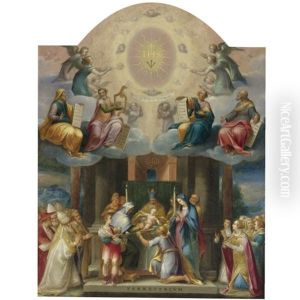 Circumcision Of Christ, With Saints, Prophets And Angels