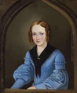 Portrat Eines Madchens by Friedrich Joseph Adolf Nebel