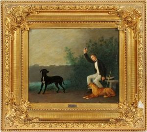 Gentleman With Two Dogs
