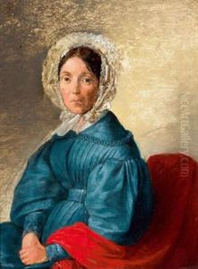 Bildnis Einer Dame In Blauem Kleid (ottilie Gollhofer Geb. Musch?)
