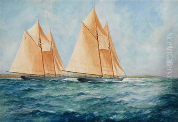 Grand Banks Fishing Schooners Racing - view 1