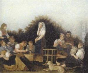 Die Hauer-familie Schreiber Im Weinberg In Grinzing