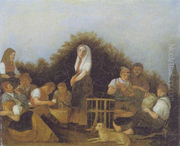 Die Hauer-familie Schreiber Im Weinberg In Grinzig - view 1