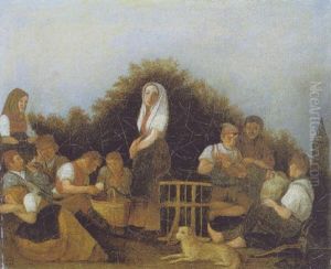 Die Hauer-familie Schreiber Im Weinberg In Grinzig by Michael Neder