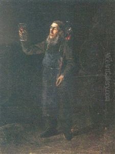 Der Weinbauer In Seinem Keller