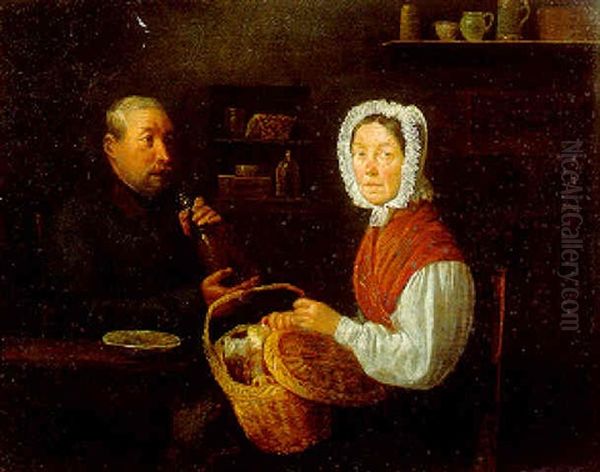 A Couple Seated In A Kitchen Interior - view 1