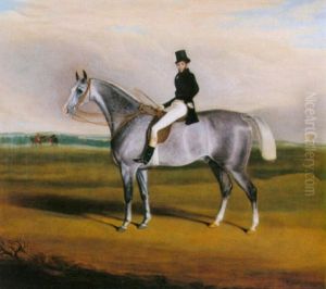 A Gentleman On A Grey Hunter In An Open Landscape by William Nedham