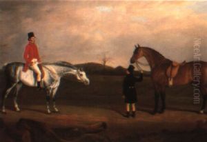 A Huntsman On A Grey And A Groom With A Bay by William Nedham