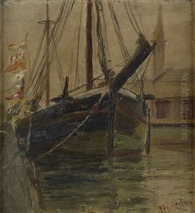Untitled (sailboat On Chicago Waterfront) by James Bolivar Needham