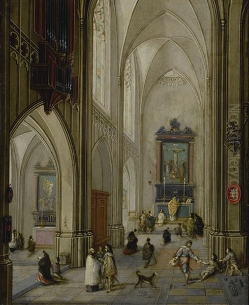 The Interior Of A Gothic Church - view 1