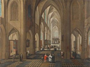 Innenansicht Einer Gotischen Kirche