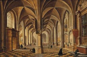 The Transept Of A Gothic Church by Peeter Neeffs the Elder