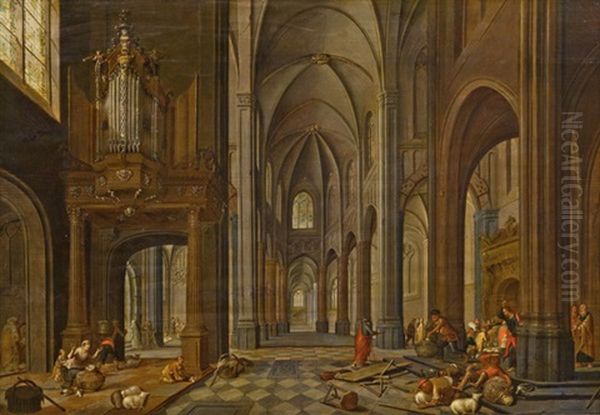 Kircheninterieur Mit Staffage (tempelreinigung) - view 1