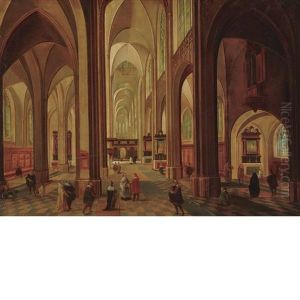 Flemish Church Interior by Peeter Neeffs the Elder