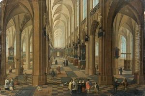 Vue De L'interieur De La Cathedrale Notre-dame D'anvers