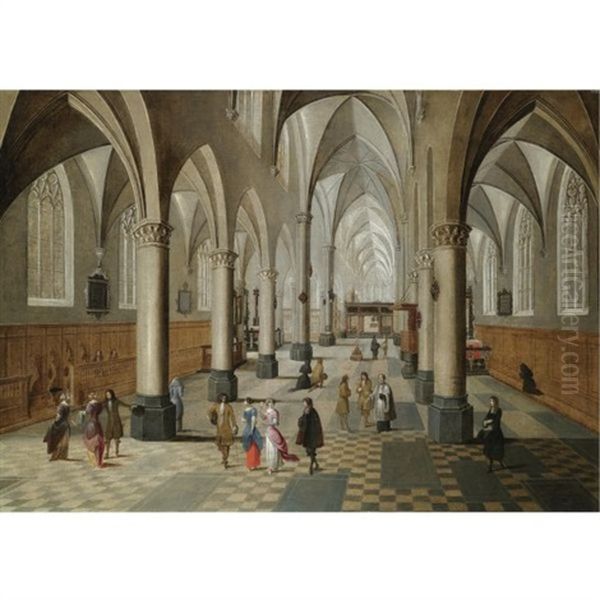 A Cathedral Interior With Figures - view 1