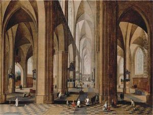The Interior Of A Gothic Cathedral