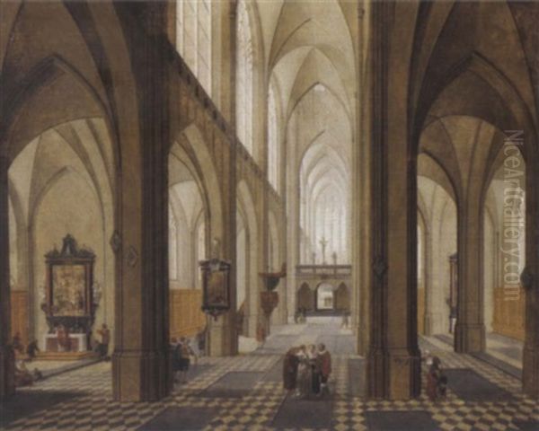 Blick In Das Innere Der Sogenannten Kathedrale Von Antwerpen - view 1