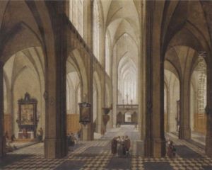 Blick In Das Innere Der Sogenannten Kathedrale Von Antwerpen by Peeter Neeffs the Elder