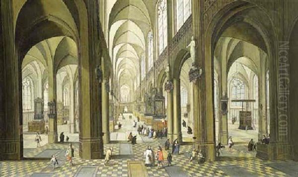 The Interior Of Antwerp Cathedral - view 1
