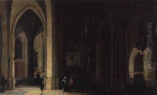 Scene D'interieur D'eglise Gothique - view 1