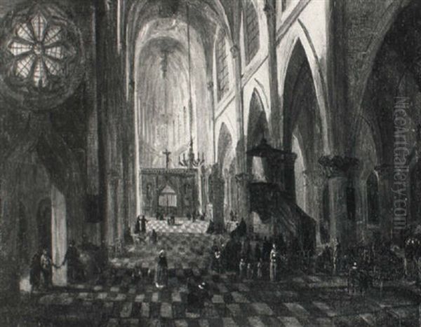 Kircheninterieur Mit Staffagefiguren - view 1