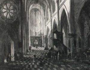 Kircheninterieur Mit Staffagefiguren by Peeter Neeffs the Elder