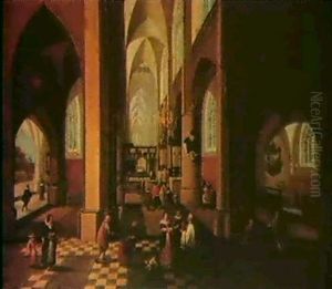 A Gothic Church Interior by Peeter Neeffs the Elder