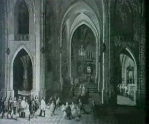Interieur D'eglise Avec Procession by Peeter Neeffs the Elder
