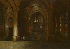 Interieur D"eglise Gothique by Peeter Neeffs the Younger