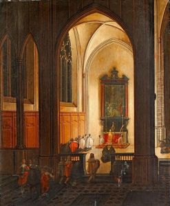 Messe In Einer Gotischen Kirche