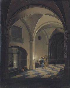 Interior Of A Prison With Sleeping Guards, St. Peter Beyond And Interior Of A Prison With Saint Peter Fleeing With The Angel (pair)