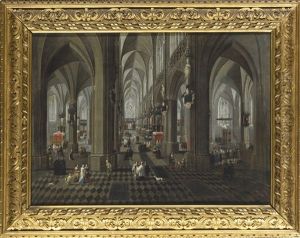 Interior Of Antwerp Cathedral by Peeter Neeffs the Younger