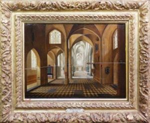 Gothic Church Interior Scene by Peeter Neeffs the Younger