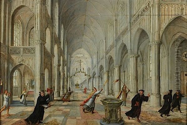 Les Catholiques Chassant Les Reformes D'une Eglise - view 1