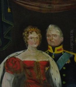 King William Iv And Hmqueen Adelaide by Edward Bird