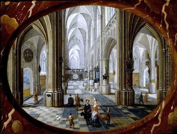 The Interior Of A Gothic Church, Looking East - view 1